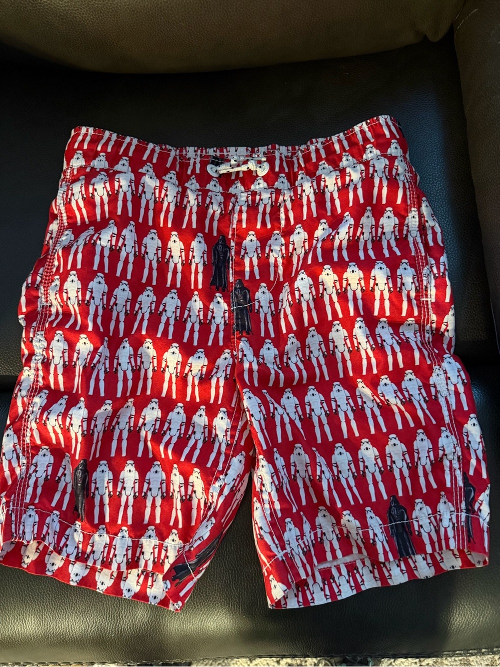 GAP Red Swim Shorts with White Stormtrooper Print